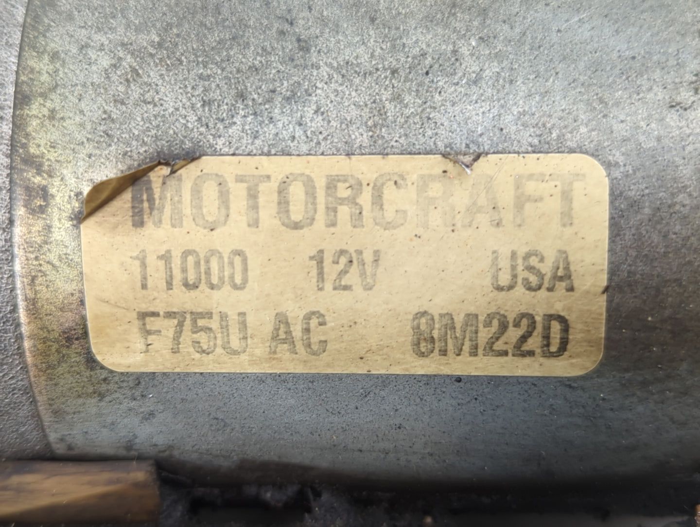 1996-2005 Lincoln Town Car Car Starter Motor Solenoid OEM P/N:F75U AC 8M22D Fits OEM Used Auto Parts - Oemusedautoparts1.com