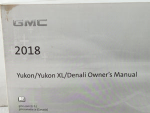 2018 Gmc Yukon Owners Manual Book Guide OEM Used Auto Parts