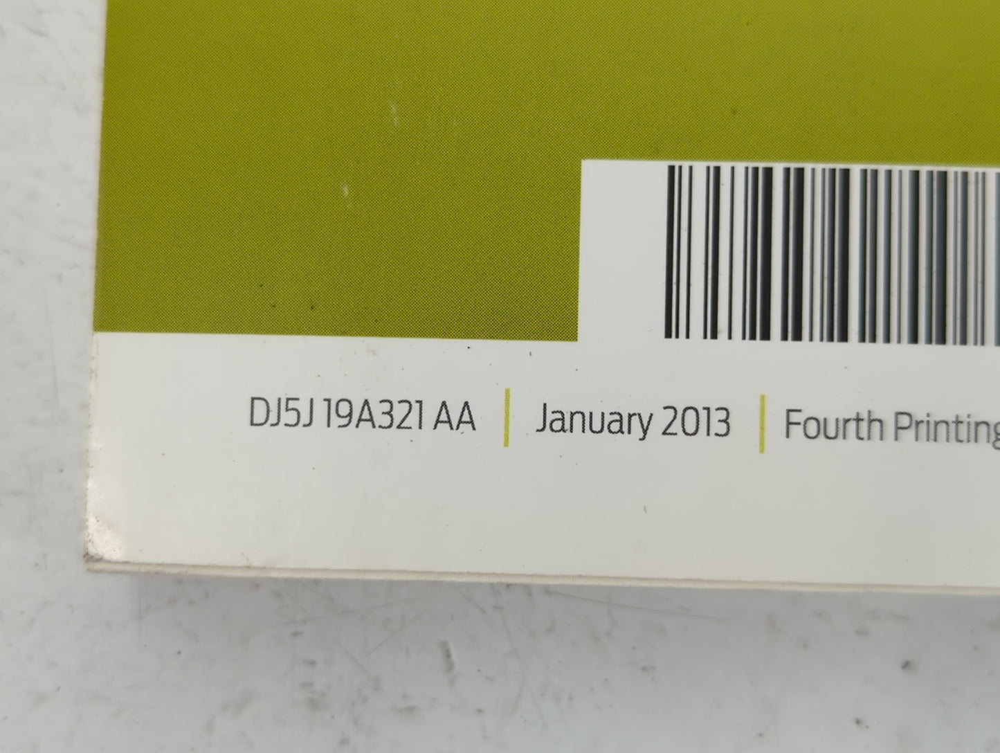 2013 Ford Escape Owners Manual Book Guide P/N:DJ5J 19A321 AA OEM Used Auto Parts - Oemusedautoparts1.com