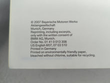 2007 Bmw X4 Owners Manual Book Guide P/N:01410013 308 OEM Used Auto Parts