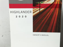 2020 Toyota Highlander Owners Manual Book Guide P/N:01999-0E036 OEM Used Auto Parts