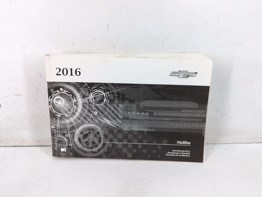 2016 Chevrolet Malibu Owners Manual Book Guide P/N:23424539 B OEM Used Auto Parts - Oemusedautoparts1.com