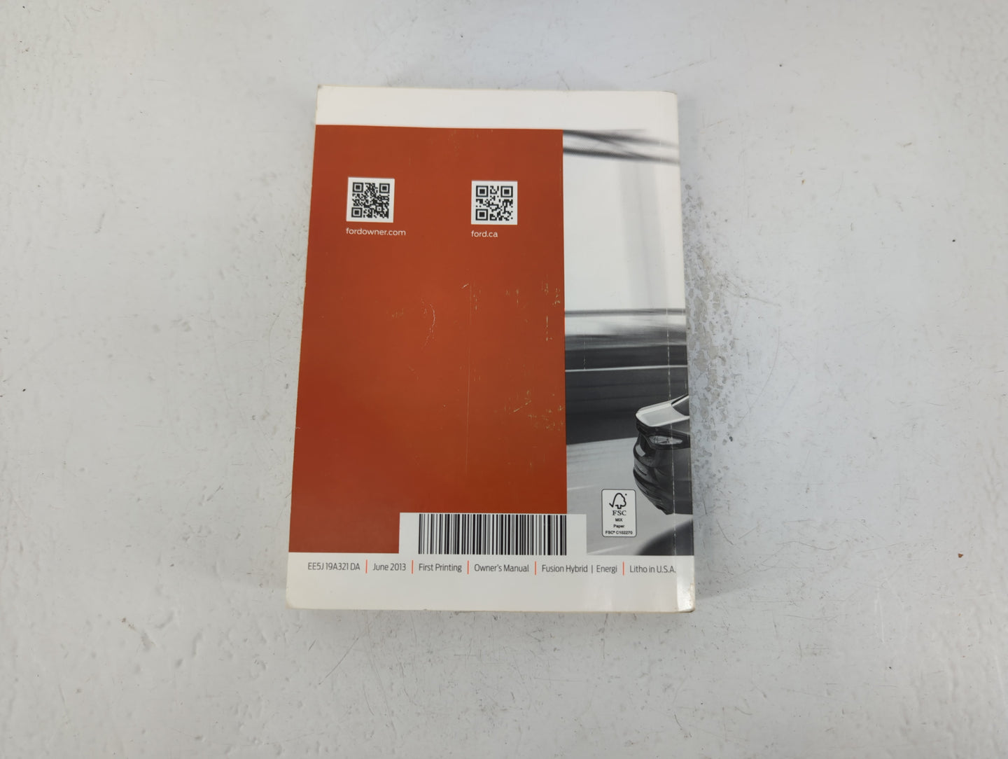 2014 Ford Fusion Owners Manual Book Guide P/N:EE5J 19A321 DA OEM Used Auto Parts - Oemusedautoparts1.com