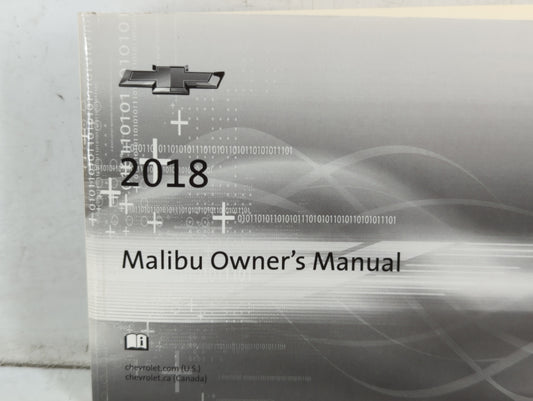 2018 Chevrolet Malibu Owners Manual Book Guide P/N:23378946 A OEM Used Auto Parts