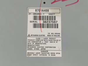 2014-2015 Mitsubishi Outlander Radio AM FM Cd Player Receiver Replacement P/N:38237597 8701A408 Fits Fits 2014 2015 OEM Used Auto Parts