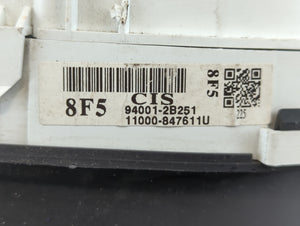 2007-2008 Hyundai Santa Fe Instrument Cluster Speedometer Gauges P/N:11000-847611U 94001-2B251 Fits Fits 2007 2008 OEM Used Auto Parts