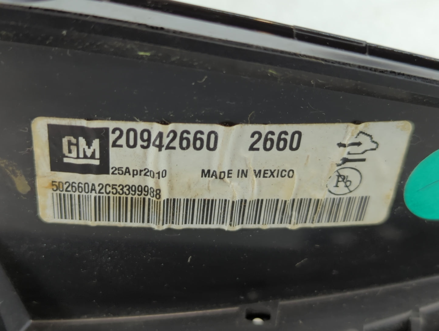 2010 Cadillac Srx Instrument Cluster Speedometer Gauges P/N:20942660 Fits OEM Used Auto Parts - Oemusedautoparts1.com