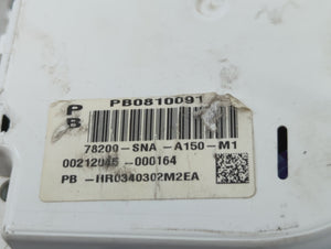 2006-2011 Honda Civic Instrument Cluster Speedometer Gauges P/N:78200-SNA-A150-M1 Fits Fits 2006 2007 2008 2009 2010 2011 OEM Used Auto Parts