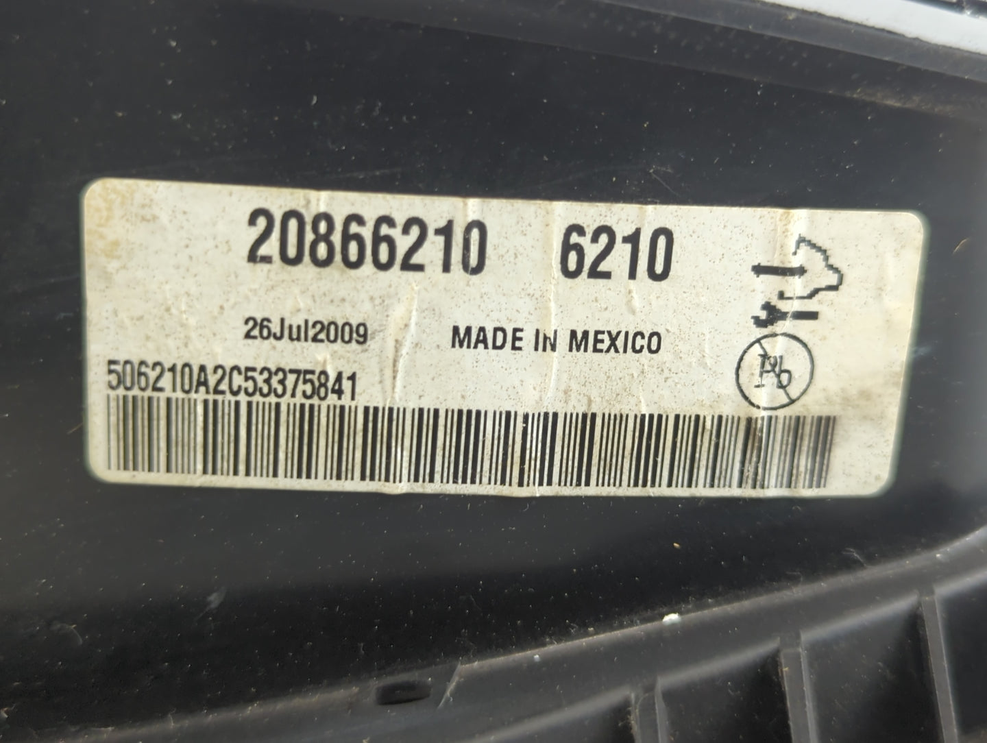 2010 Cadillac Srx Instrument Cluster Speedometer Gauges P/N:20866210 Fits OEM Used Auto Parts - Oemusedautoparts1.com