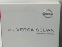 2014 Nissan Versa Owners Manual Book Guide P/N:OM14E ON17U1 OEM Used Auto Parts - Oemusedautoparts1.com