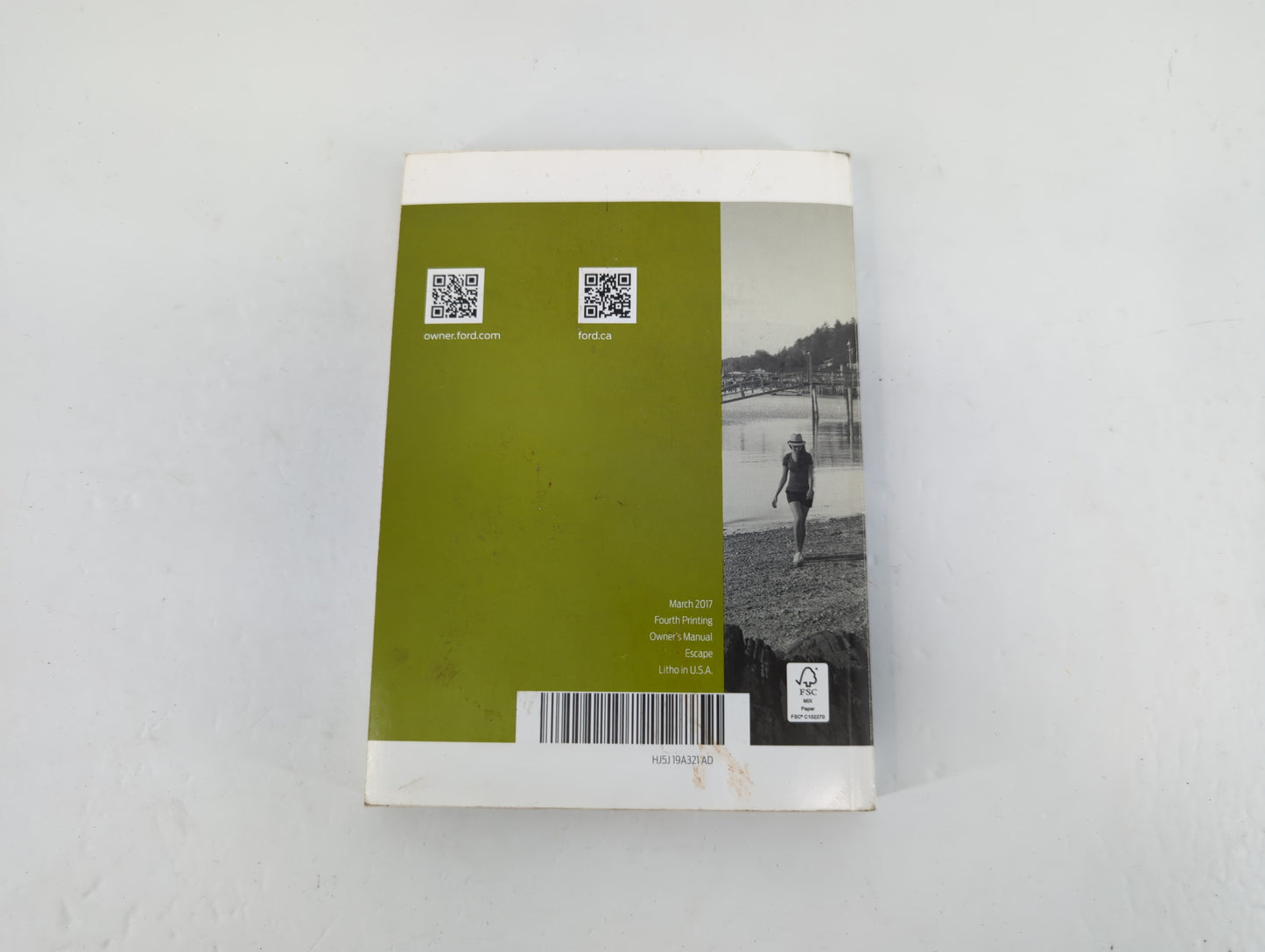 2017 Ford Escape Owners Manual Book Guide P/N:HJ5J 19A321 AD OEM Used Auto Parts - Oemusedautoparts1.com