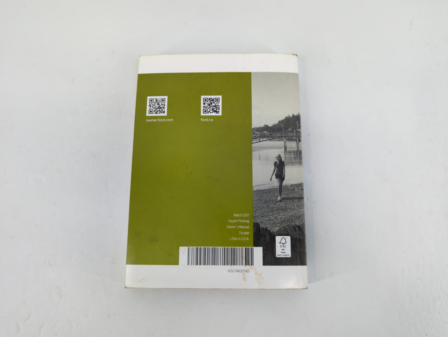 2017 Ford Escape Owners Manual Book Guide P/N:HJ5J 19A321 AD OEM Used Auto Parts - Oemusedautoparts1.com