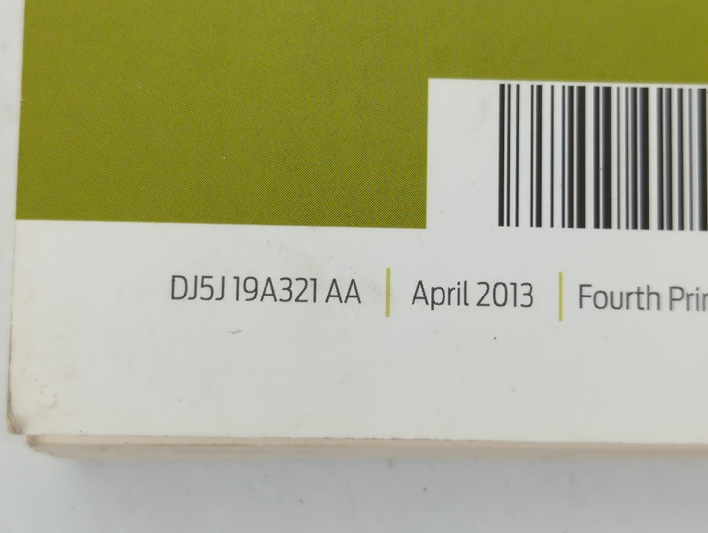 2013 Ford Escape Owners Manual Book Guide P/N:DJ5J 19A321 AA OEM Used Auto Parts - Oemusedautoparts1.com