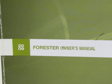 2009 Subaru Forester Owners Manual Book Guide P/N:A8140BE-B MSA5M0903A OEM Used Auto Parts