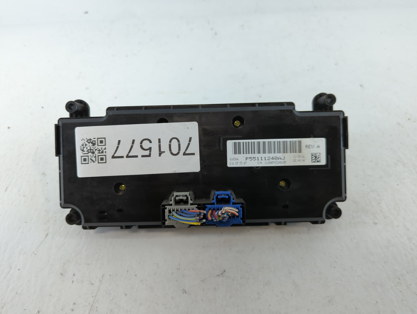 2011-2020 Dodge Grand Caravan Climate Control Module Temperature AC/Heater Replacement P/N:P55111240AJ Fits OEM Used Auto Parts - Oemusedautoparts1.com
