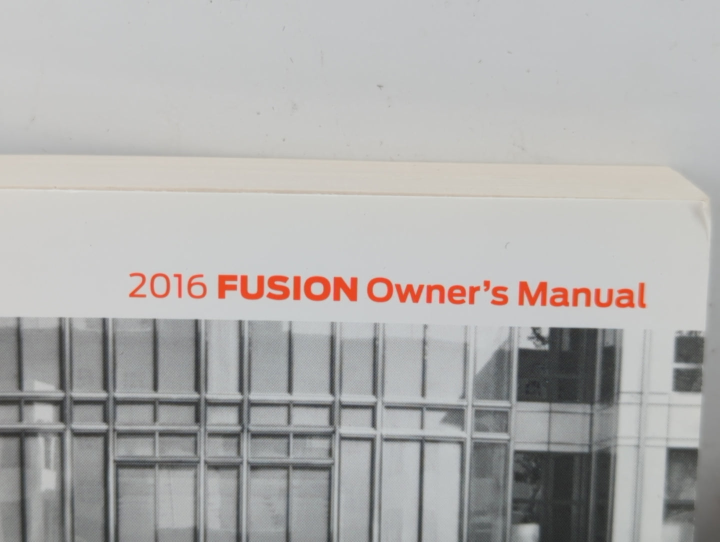 2016 Ford Fusion Owners Manual Book Guide P/N:GE5J 19A321 AA OEM Used Auto Parts - Oemusedautoparts1.com