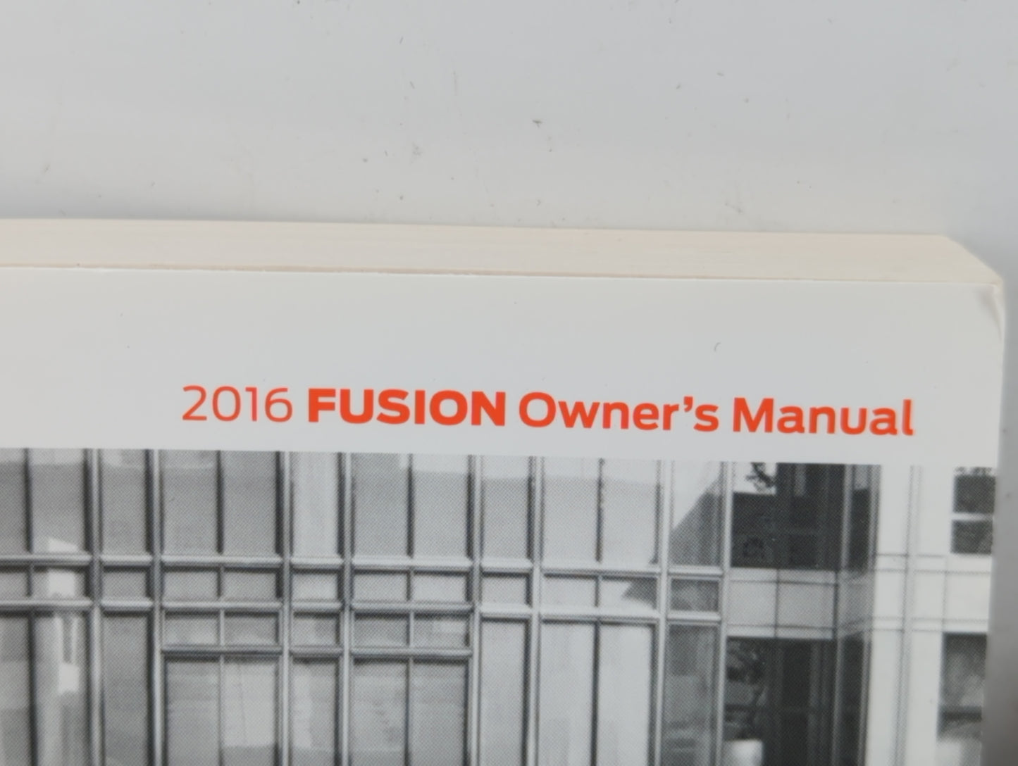 2016 Ford Fusion Owners Manual Book Guide P/N:GE5J 19A321 AA OEM Used Auto Parts - Oemusedautoparts1.com
