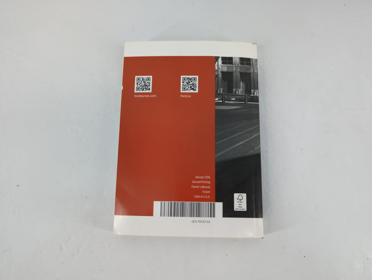 2016 Ford Fusion Owners Manual Book Guide P/N:GE5J 19A321 AA OEM Used Auto Parts - Oemusedautoparts1.com