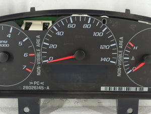 2006 Chevrolet Impala Instrument Cluster Speedometer Gauges P/N:28033413 15806463 Fits OEM Used Auto Parts