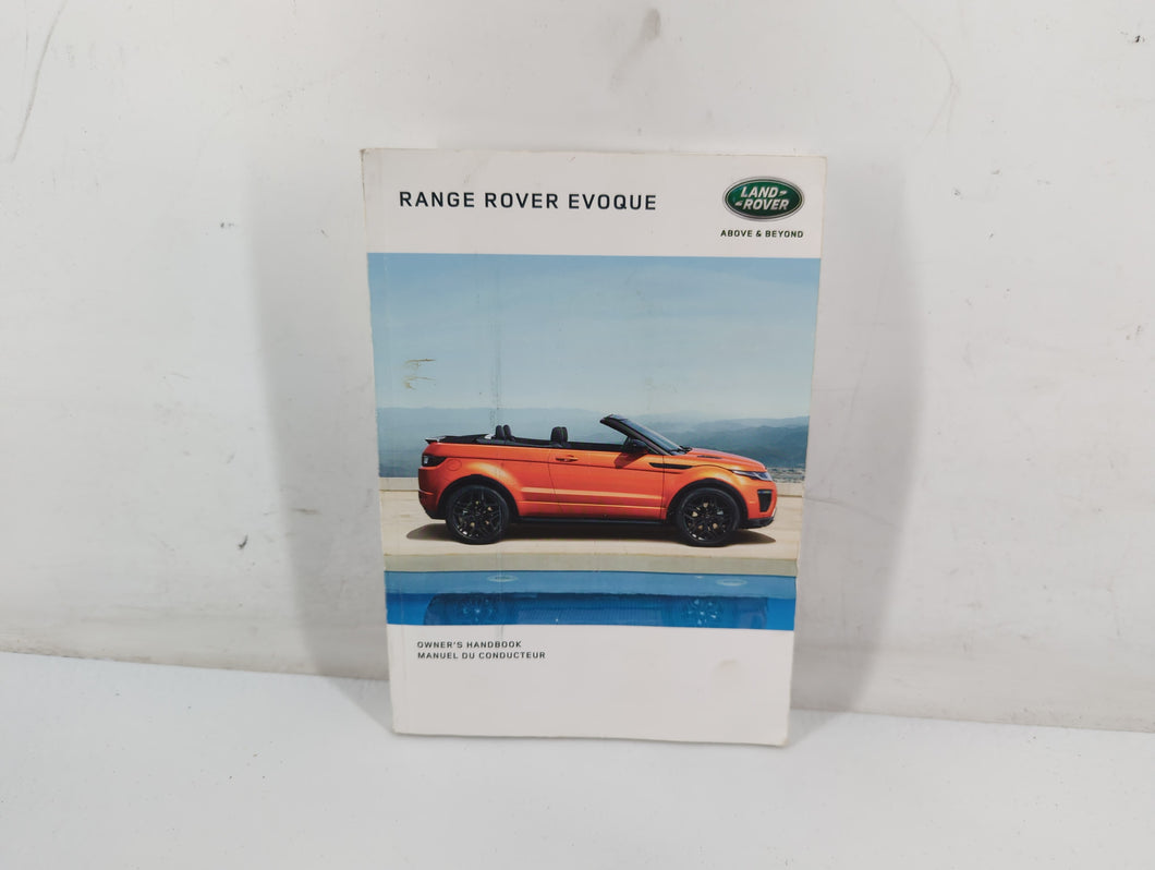 2016 Land Rover Range Rover Evoque Owners Manual Book Guide OEM Used Auto Parts