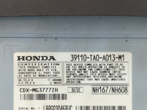 2008-2012 Honda Accord Radio AM FM Cd Player Receiver Replacement P/N:39110-TA0-A013-M1 Fits Fits 2008 2009 2010 2011 2012 OEM Used Auto Parts