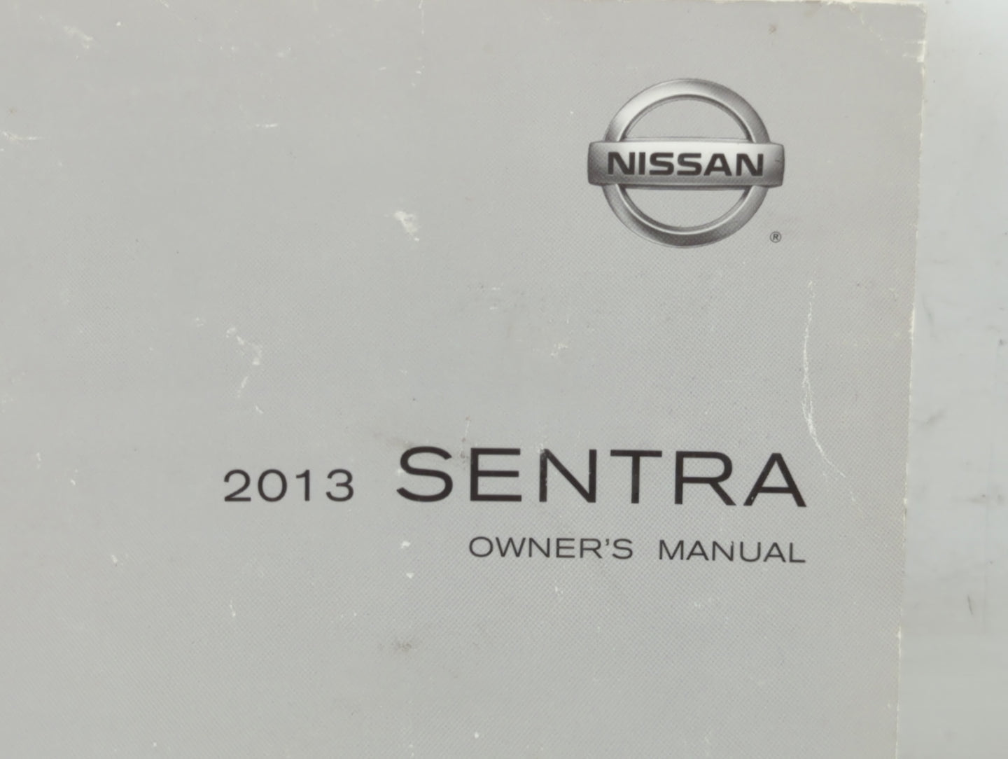 2013 Nissan Sentra Owners Manual Book Guide P/N:OM3E 0B17U0 OEM Used Auto Parts - Oemusedautoparts1.com
