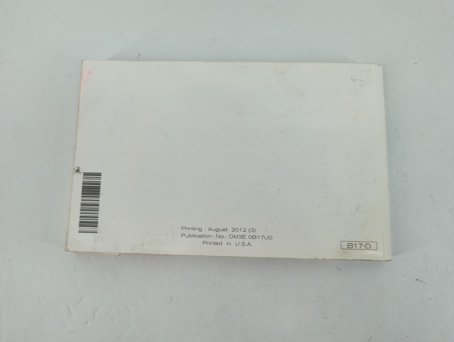 2013 Nissan Sentra Owners Manual Book Guide P/N:OM3E 0B17U0 OEM Used Auto Parts - Oemusedautoparts1.com