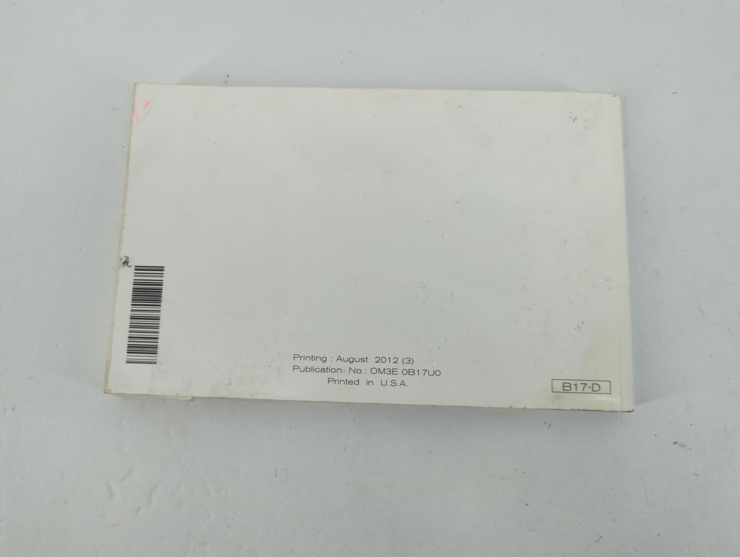 2013 Nissan Sentra Owners Manual Book Guide P/N:OM3E 0B17U0 OEM Used Auto Parts - Oemusedautoparts1.com