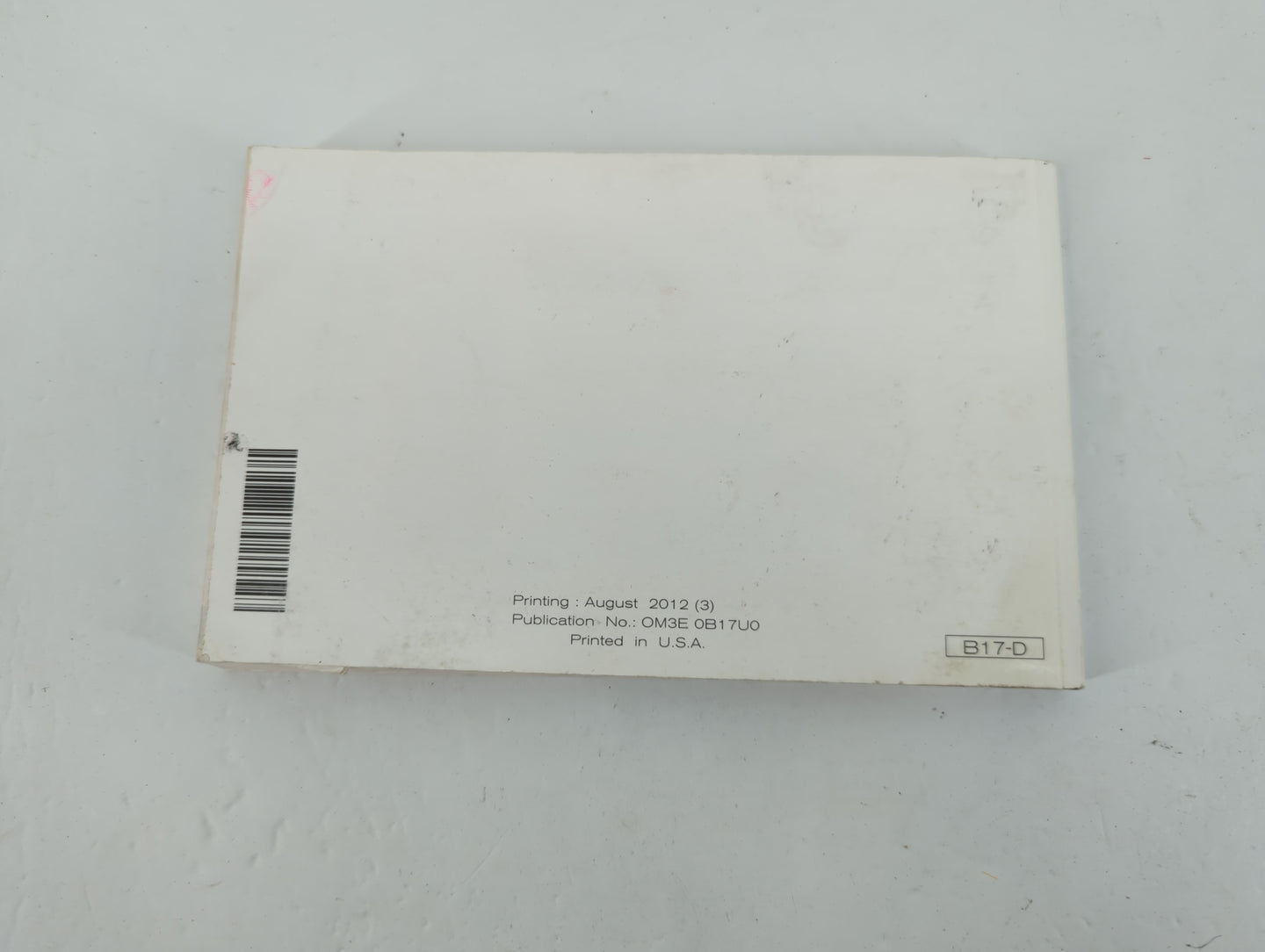 2013 Nissan Sentra Owners Manual Book Guide P/N:OM3E 0B17U0 OEM Used Auto Parts - Oemusedautoparts1.com