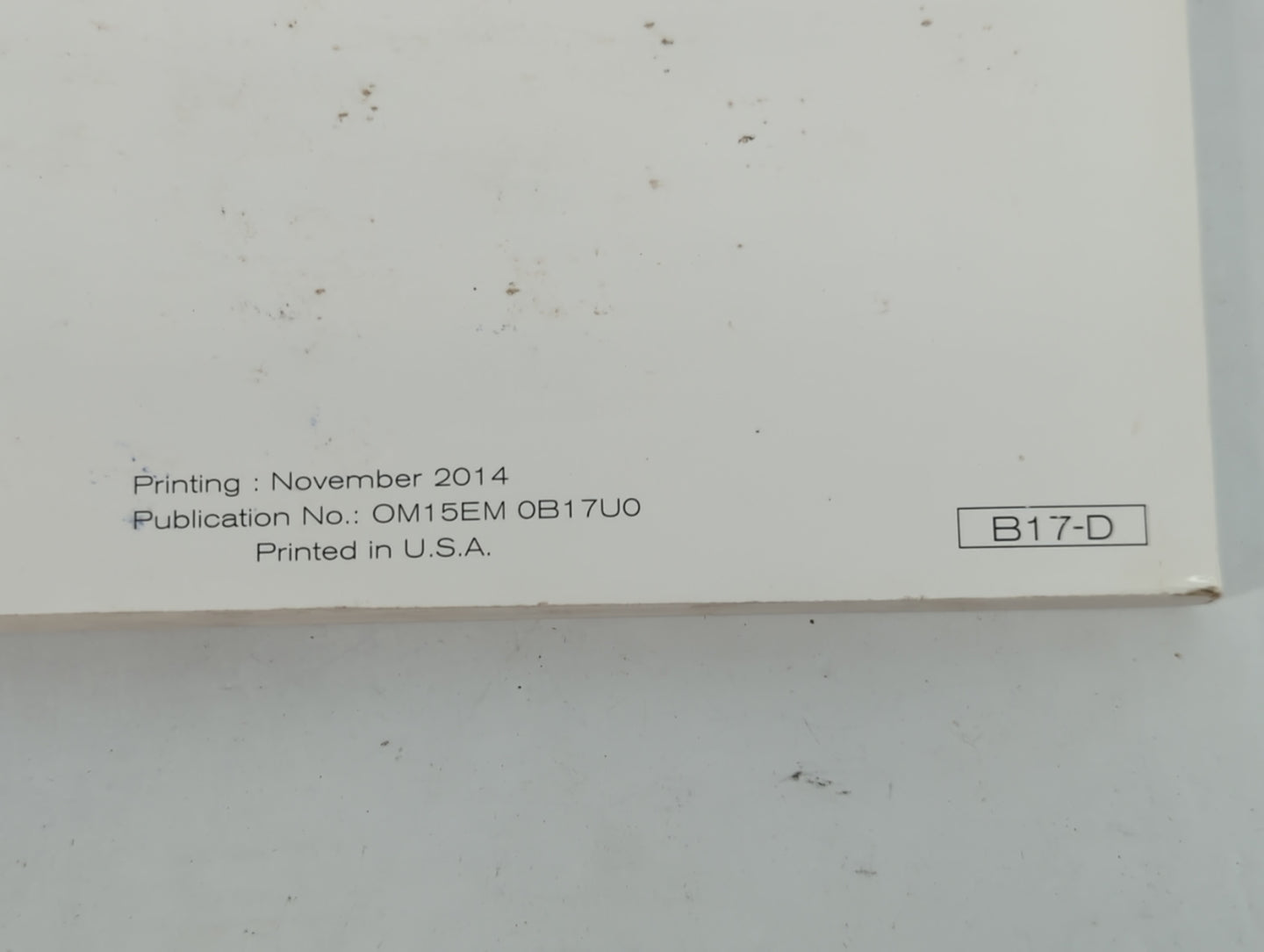 2015 Nissan Sentra Owners Manual Book Guide P/N:OM15EM 0B17U0 OEM Used Auto Parts - Oemusedautoparts1.com