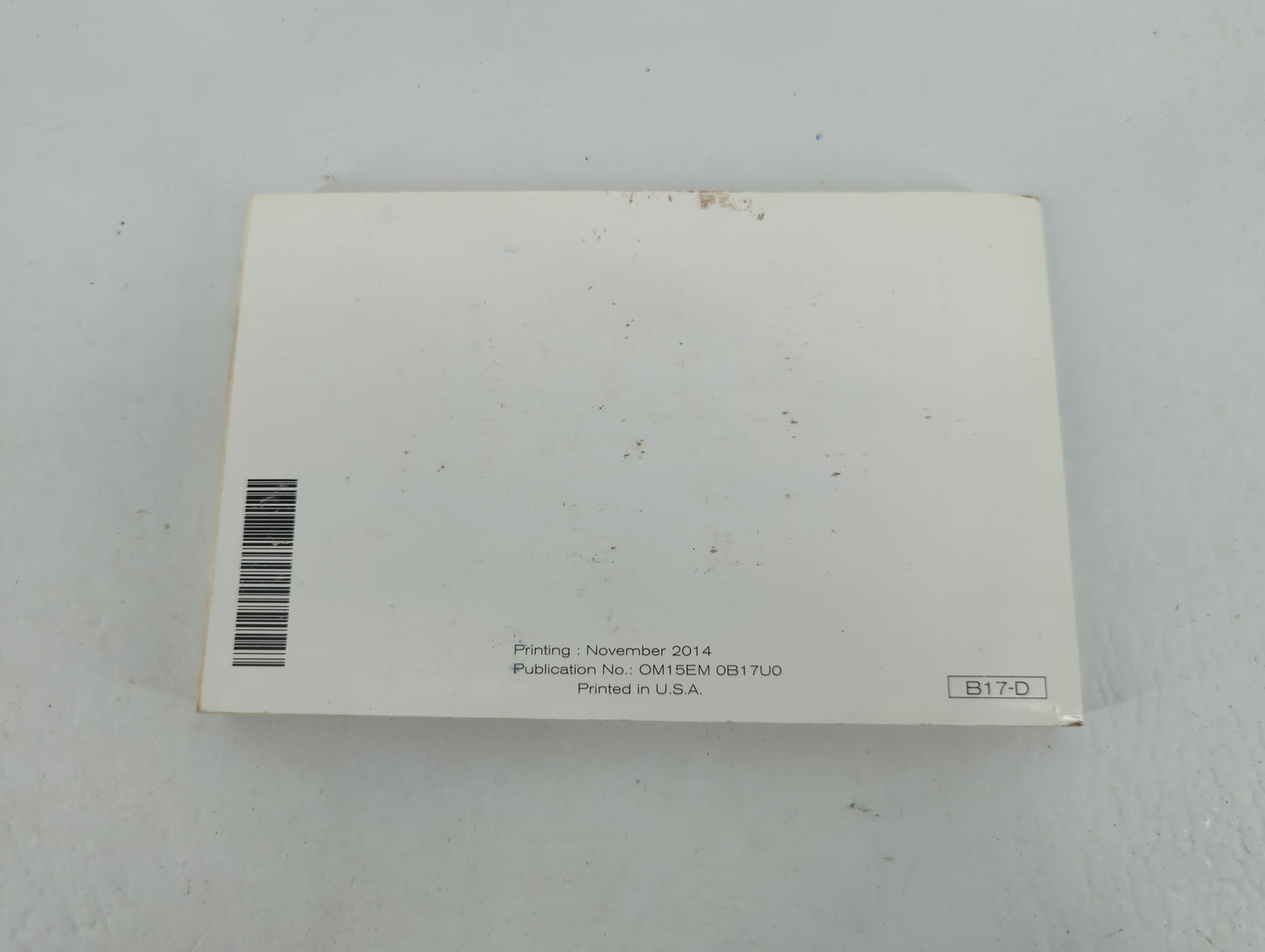 2015 Nissan Sentra Owners Manual Book Guide P/N:OM15EM 0B17U0 OEM Used Auto Parts - Oemusedautoparts1.com