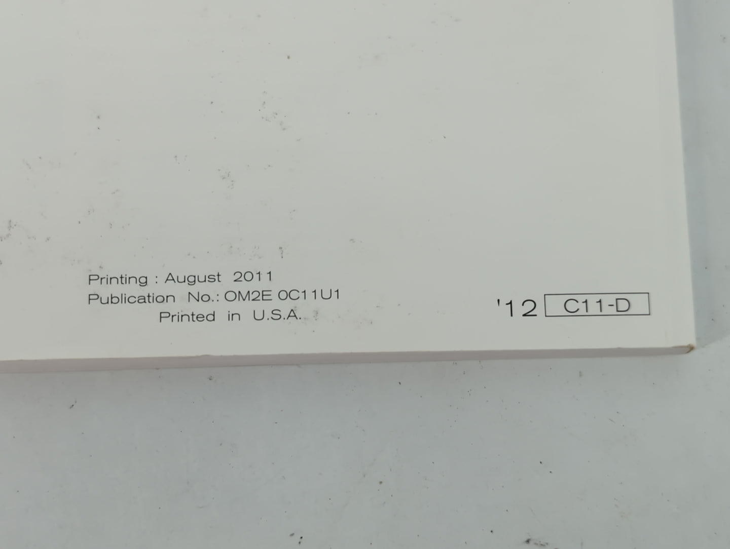 2012 Nissan Versa Owners Manual Book Guide P/N:OM2E 0C11U1 OEM Used Auto Parts - Oemusedautoparts1.com
