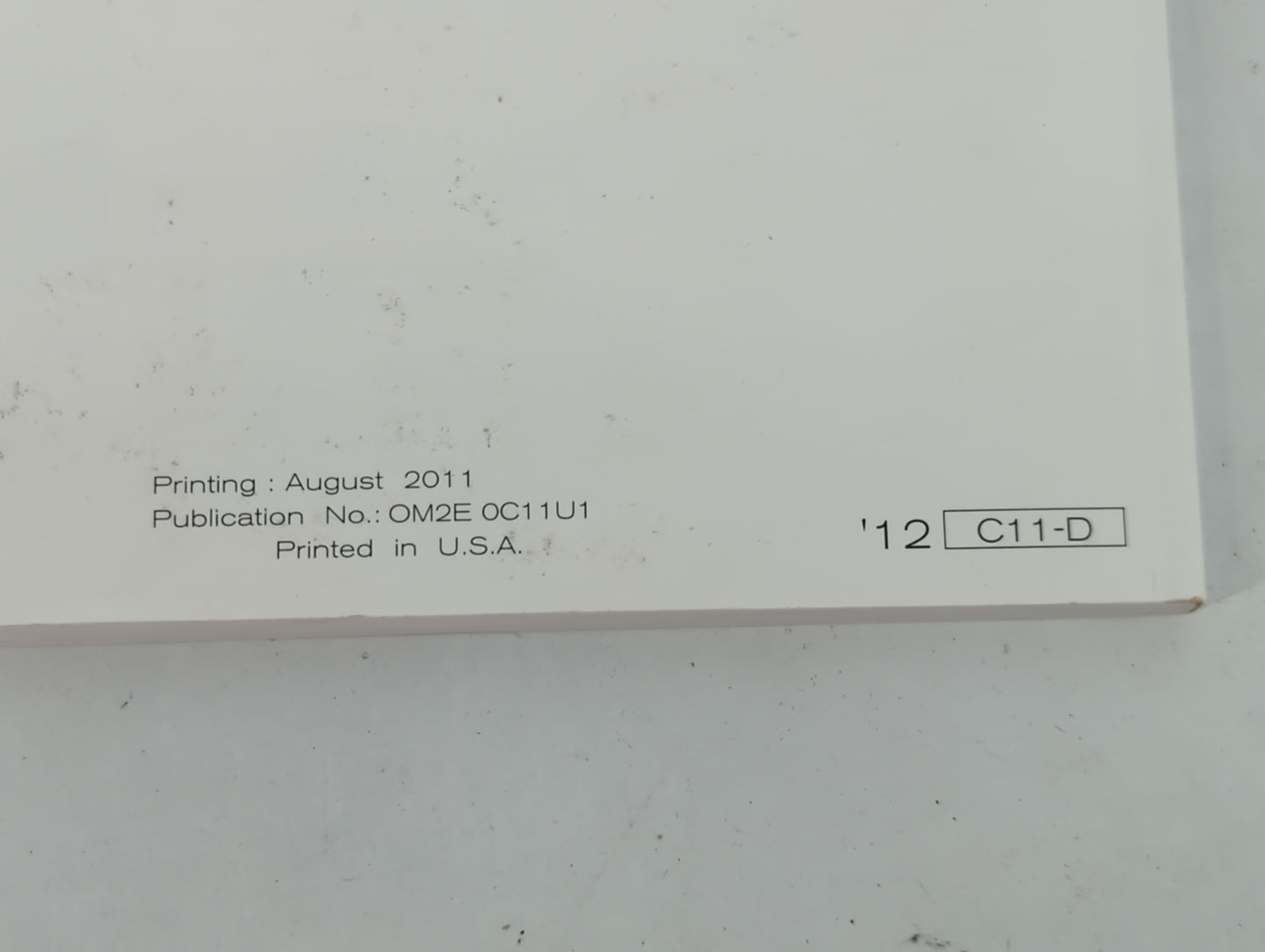 2012 Nissan Versa Owners Manual Book Guide P/N:OM2E 0C11U1 OEM Used Auto Parts - Oemusedautoparts1.com