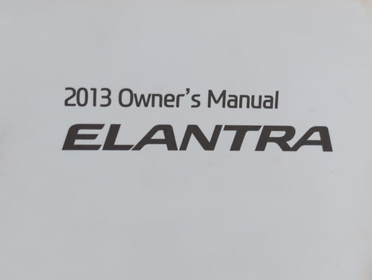 2013 Hyundai Elantra Owners Manual Book Guide P/N:A3Y0-EC28D OEM Used Auto Parts