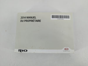 2014 Kia Rio Owners Manual Book Guide P/N:E1WO-EC44D OEM Used Auto Parts