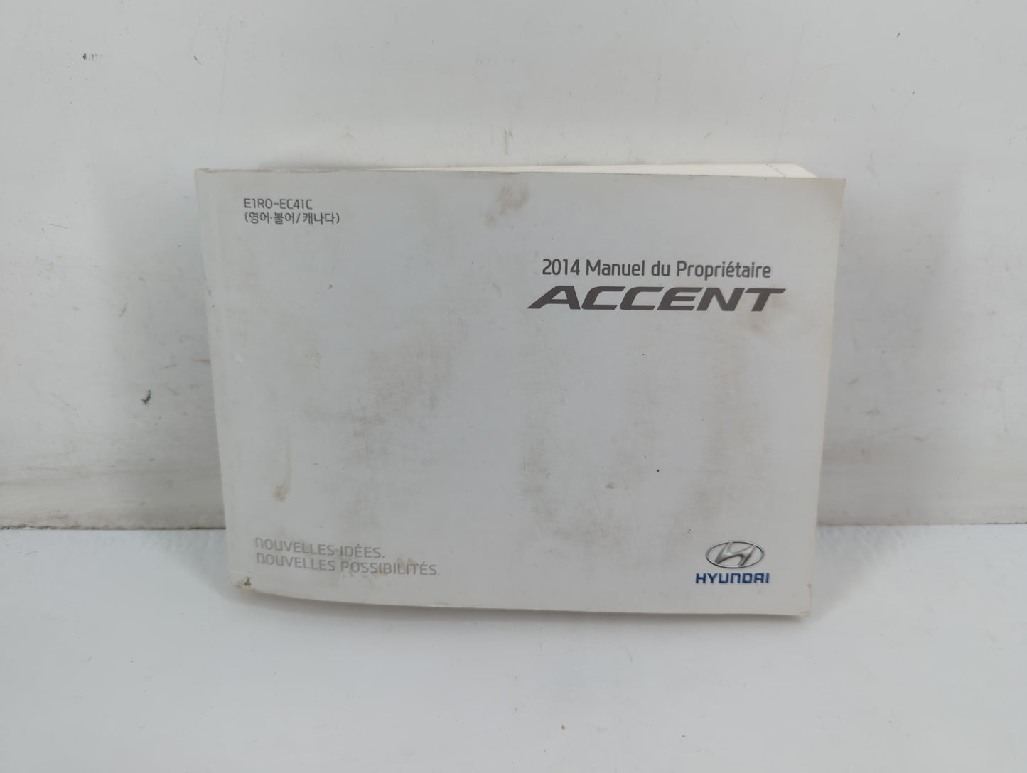 2014 Hyundai Accent Owners Manual Book Guide P/N:E1R0-EC41C OEM Used Auto Parts - Oemusedautoparts1.com