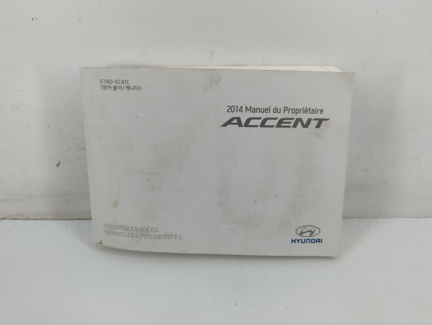 2014 Hyundai Accent Owners Manual Book Guide P/N:E1R0-EC41C OEM Used Auto Parts - Oemusedautoparts1.com