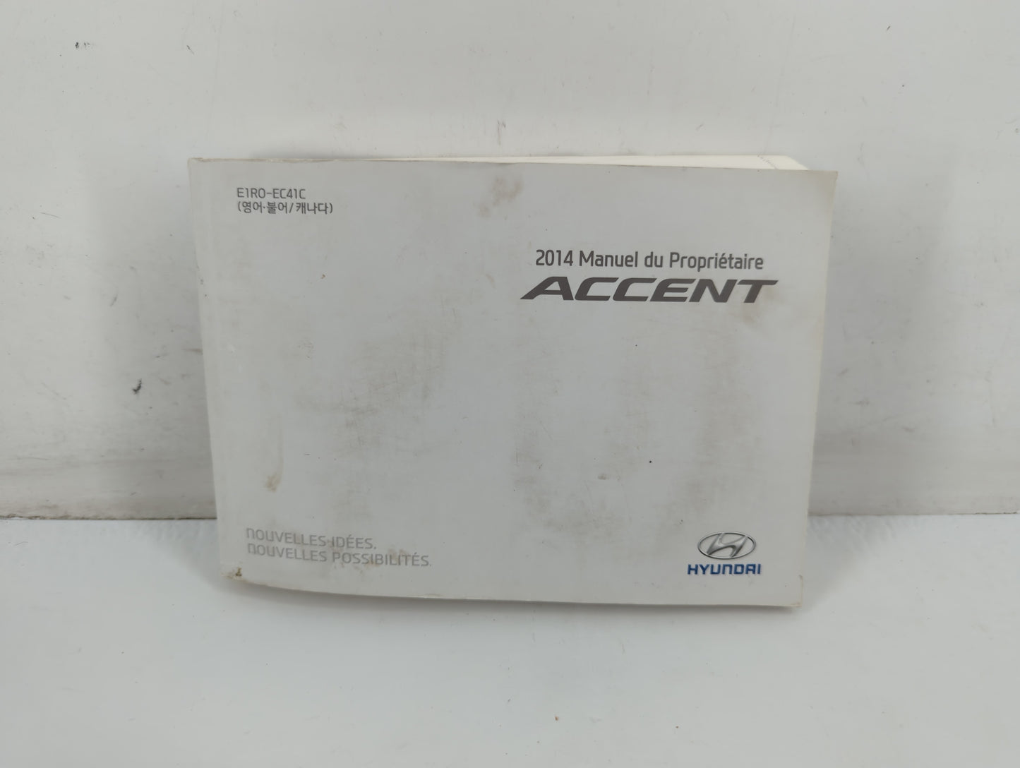 2014 Hyundai Accent Owners Manual Book Guide P/N:E1R0-EC41C OEM Used Auto Parts - Oemusedautoparts1.com