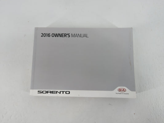 2016 Kia Sorento Owners Manual Book Guide P/N:GXG1-EC59FE OEM Used Auto Parts - Oemusedautoparts1.com