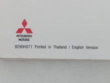 2017 Mitsubishi Mirage G4 Owners Manual Book Guide P/N:9290H071 OEM Used Auto Parts