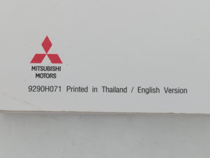 2017 Mitsubishi Mirage G4 Owners Manual Book Guide P/N:9290H071 OEM Used Auto Parts