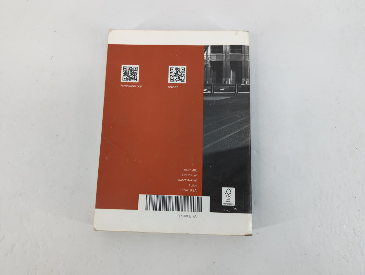 2016 Ford Fusion Owners Manual Book Guide P/N:GE5J 19A321 AA OEM Used Auto Parts - Oemusedautoparts1.com