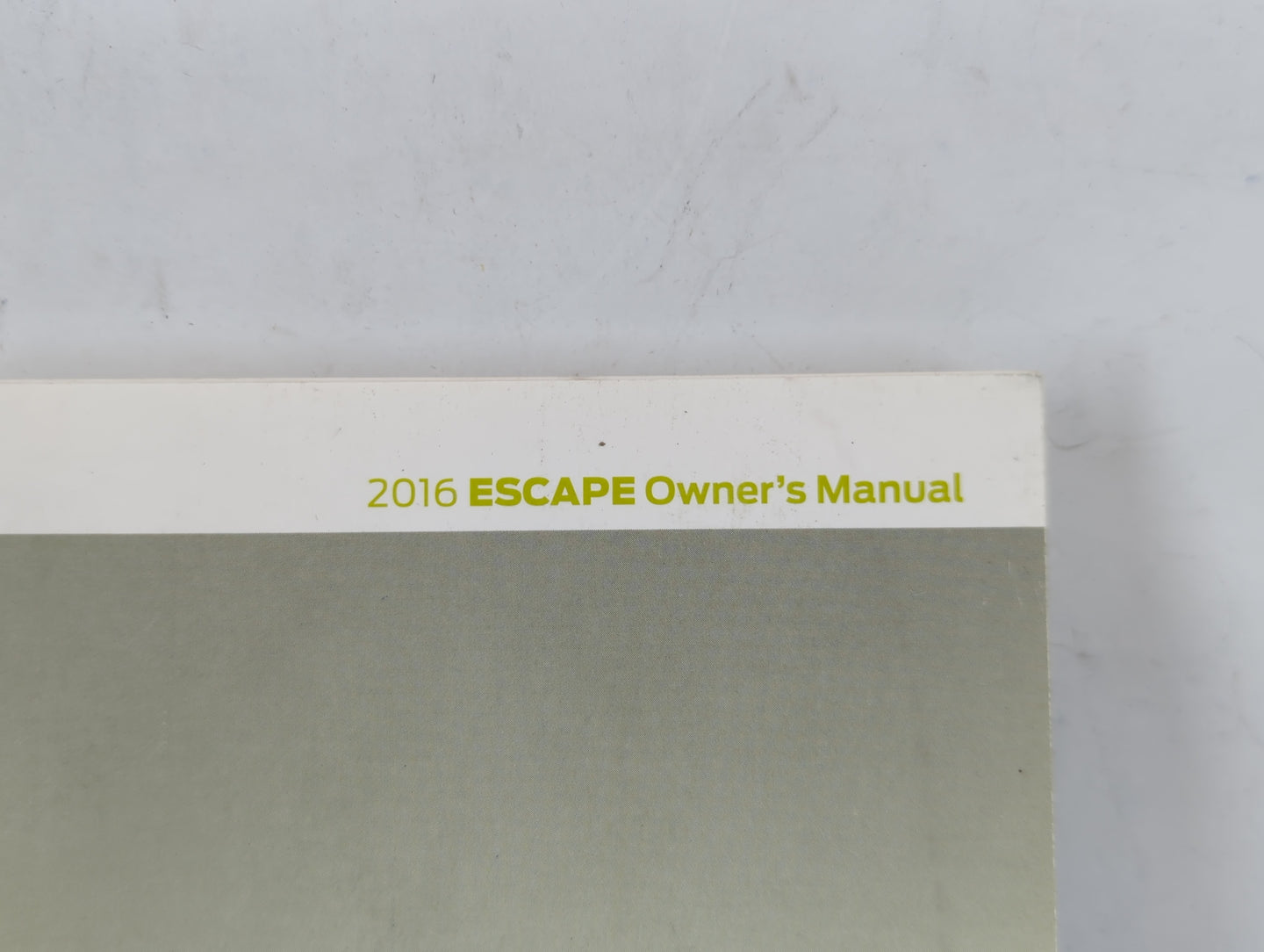 2016 Ford Escape Owners Manual Book Guide P/N:GJ5J 19A321 AA OEM Used Auto Parts - Oemusedautoparts1.com