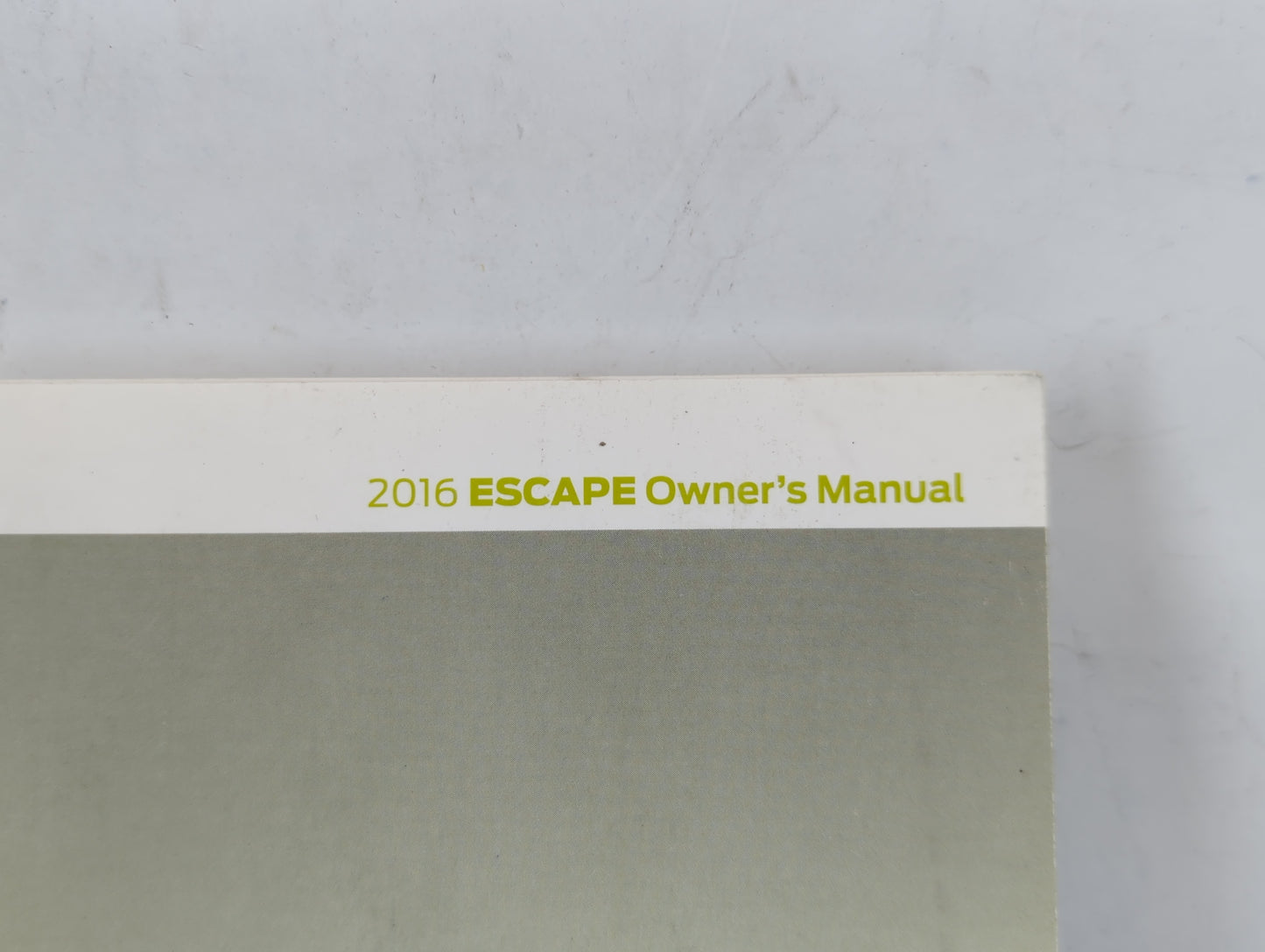 2016 Ford Escape Owners Manual Book Guide P/N:GJ5J 19A321 AA OEM Used Auto Parts - Oemusedautoparts1.com