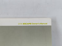2016 Ford Escape Owners Manual Book Guide P/N:GJ5J 19A321 AA OEM Used Auto Parts - Oemusedautoparts1.com