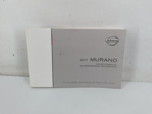 2017 Nissan Murano Owners Manual Book Guide P/N:OM17EA 0Z52U2 OEM Used Auto Parts