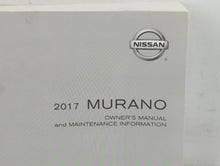 2017 Nissan Murano Owners Manual Book Guide P/N:OM17EA 0Z52U2 OEM Used Auto Parts