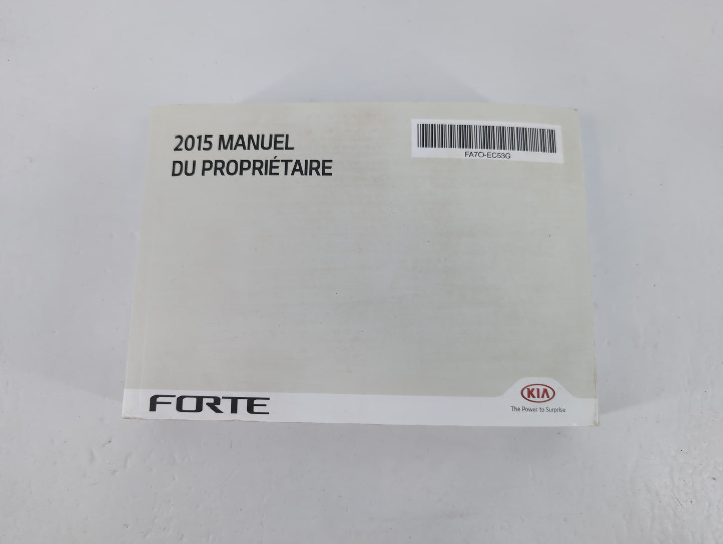 2015 Kia Forte Owners Manual Book Guide P/N:FA7O-ES53G OEM Used Auto Parts - Oemusedautoparts1.com