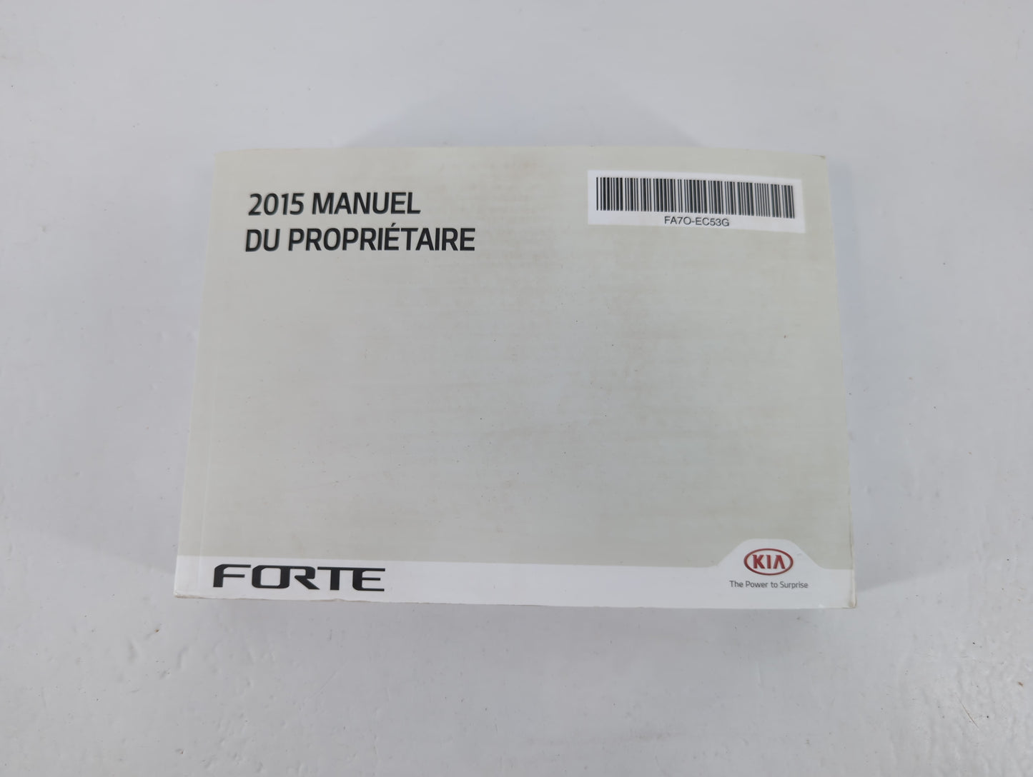 2015 Kia Forte Owners Manual Book Guide P/N:FA7O-ES53G OEM Used Auto Parts - Oemusedautoparts1.com
