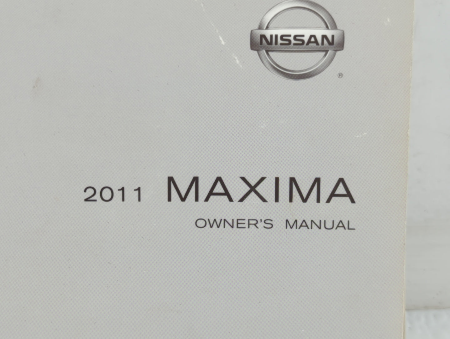 2011 Nissan Maxima Owners Manual Book Guide P/N:OM1E 0A35U1 OEM Used Auto Parts - Oemusedautoparts1.com